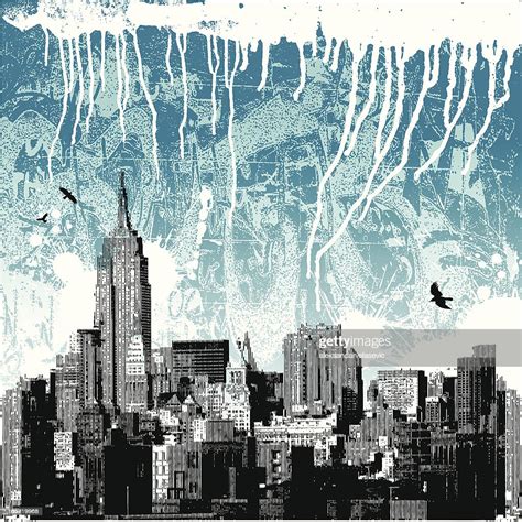 New York City Winter Grunge High Res Vector Graphic Getty Images