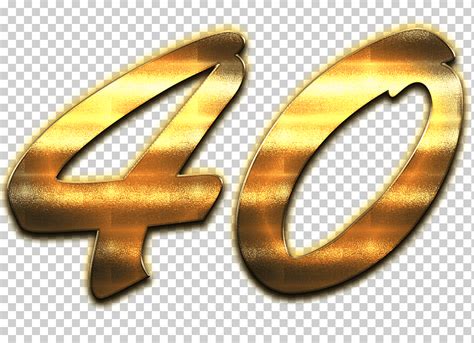 Descarga Gratis Numero 40 Logo Oro Material Png Klipartz