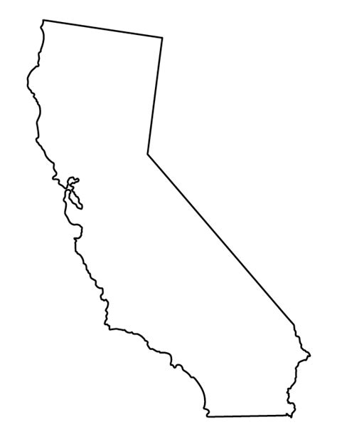 Printable California Outline