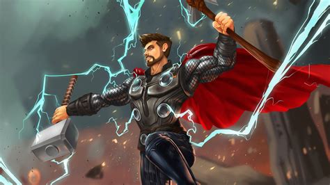 Thor 4k Art New Wallpaperhd Superheroes Wallpapers4k Wallpapers