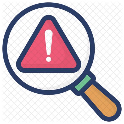Error Finding Icon Download In Colored Outline Style
