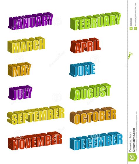 monate des jahres vektor abbildung illustration von kalender