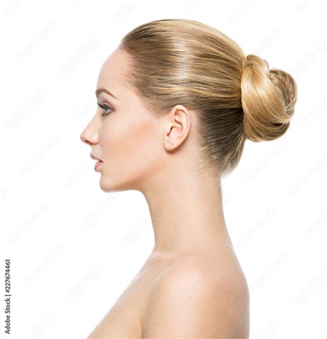 Profile Face Of Young Woman Stock Photo Adobe Stock