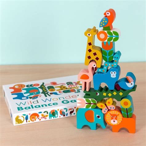 Wooden Toy Animals Stacking Zoo Creatures 3 Year Olds Upwards Etsy