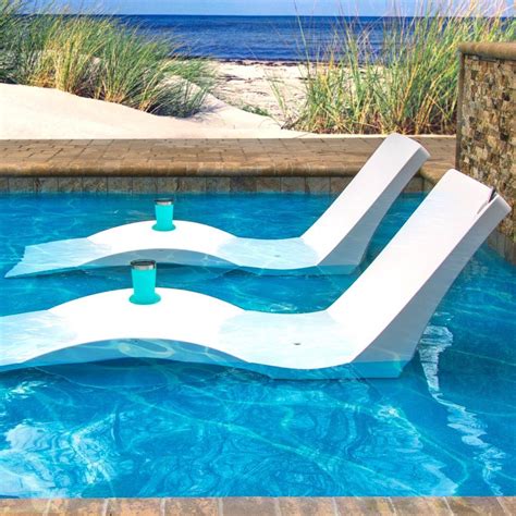 Kai Shelf Lounger White Set Of Two Luxury Pool Lounge Chair Pool Lounge Chairs Pool