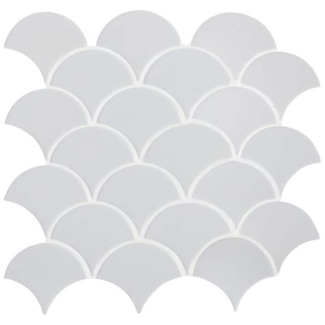 Retro Scallop Porcelain Mosaic Tile Mosaic Tile