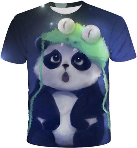 novità t shirt con stampa panda simpatico cartone animato unisex 3d stampato sport abbigliamento