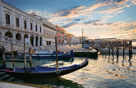 Premium Photo Gondolas And San Giorgio Maggiore Island In Venice Italy