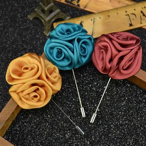 Buy Mdiger Flower Brooch For Men Suit Rose Lapel Pin