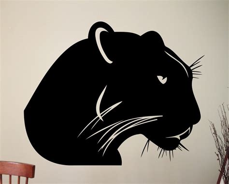 Panther Head Wall Decal Wild Animal Vinyl Sticker Interior Etsy
