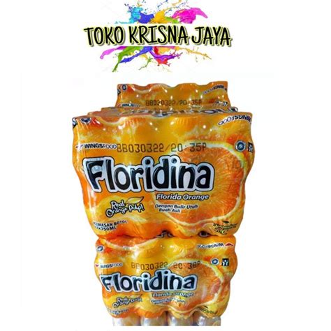 1 Pak Floridina Minuman Orange Coco Juice Wingsfood Isi 12 Pcs X 350