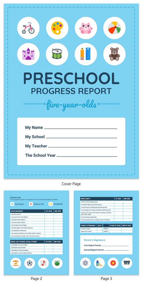 Pre K Progress Report For Preschool Weekly Report Template Report