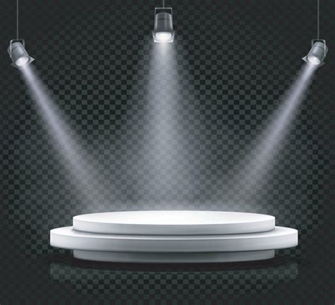 Round Stage With Steps And Spotlights 2650318 Vector Art At Vecteezy