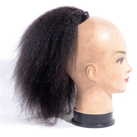 8 26 Inch Kinky Straight Ponytail Human Hair Drawstring Ponytail