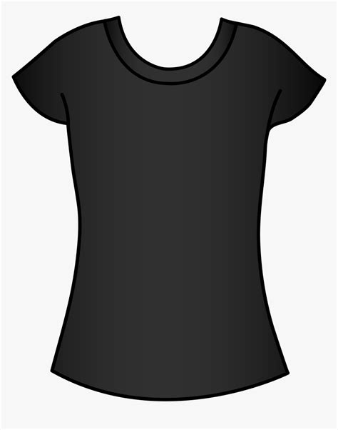 Womens Black T Shirt Clip Art Illustration Hd Png Download