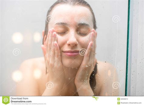 Woman Washing Face Stock Image Image Of Health Wash 84846615