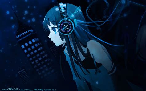 Cute Anime Girls Wearing Headphones