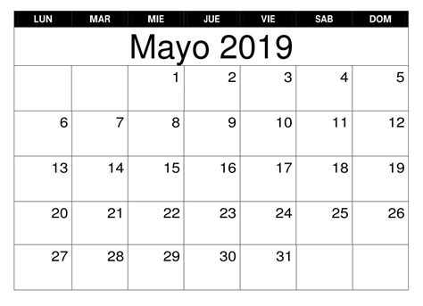Calendario Mayo 2023 Para Imprimir