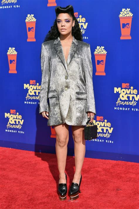 Reviews and scores for tv involving tessa thompson. Tessa Thompson's Thom Browne 'Ugly Trend' Shoes at MTV ...