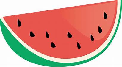 Watermelon Clipart Slice Drawing Transparent Seeds Without
