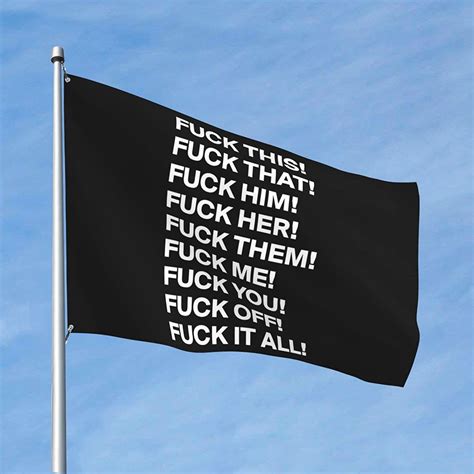 fuck it fuck off fuck you flag garden funny flags single sided banner for yard