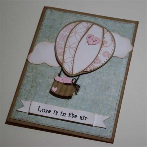 Etsygreetings Handmade Cards Love Is In The Air Hot Air Balloon Card