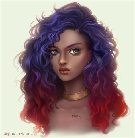 Curly Hair Girl Tiny Truc On Artstation At