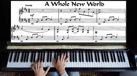 Discover a whole new world of fun facts about your favorite disney songs! Aladdin - A Whole New World | Piano Tutorial with Sheet ...
