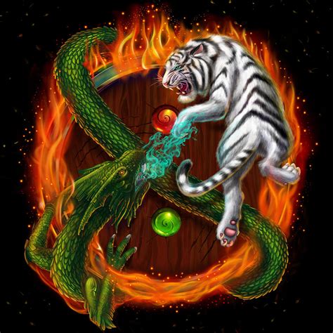 Tiger Vs Dragon By Artforgame On Deviantart