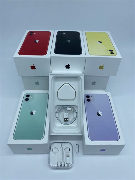 Genuine Apple Iphone 11 Box Only With Accessories Plug Cable