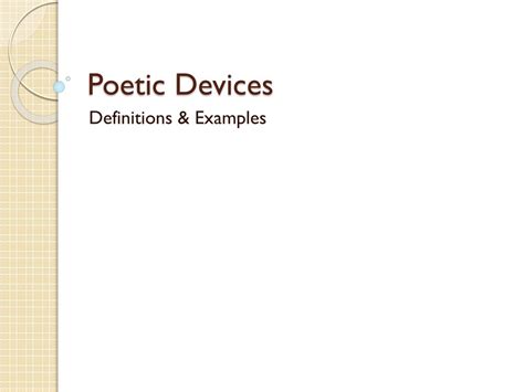 Ppt Poetic Devices Powerpoint Presentation Free Download Id2006973