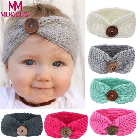 Infant Toddler Knit Baby Headband Top Hair Band Baby Headband Turban