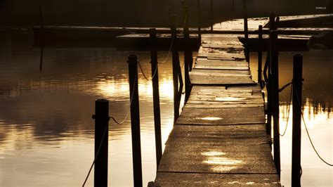 Dock On The Lake Wallpaper Photography Wallpapers 23555