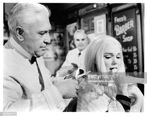 Yvette Mimieux Gets Her Hair Cut In A Scene From The Film Joy In The