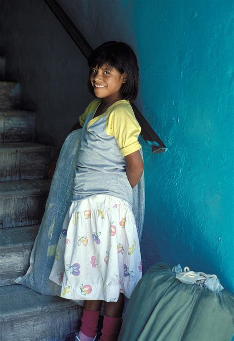 Girl Standing By Stairs Photograph By Mark Goebel