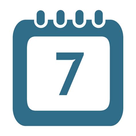 7th Day Calendar Icon Transparent Png And Svg Vector File