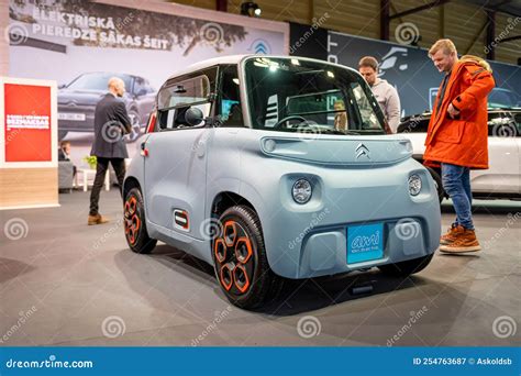 Citroen Ami Electric Small Ev Car Fun Cube On Wheels Premiere At A Motor Show 2022 Model