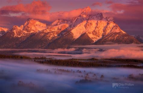 Foggy Sunrise Grand Tetons Fog In The Valley Shot From A H Flickr