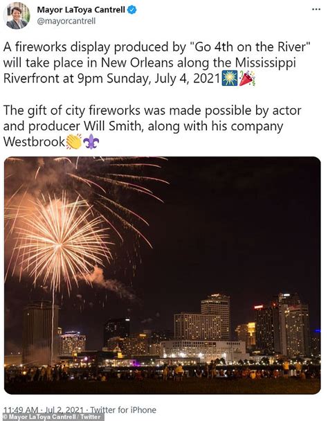 Will Smith Pays 100k Tab For July 4 Fireworks In New Orleans Along The
