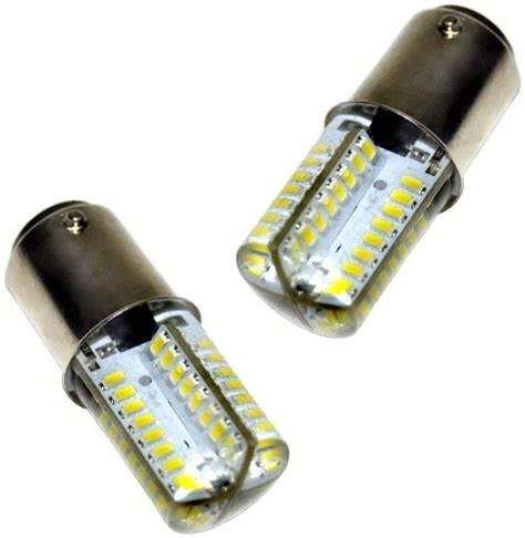 Hqrp 2 Pack 110v Led Light Bulbs Cool White For Pfaff 7510 7530