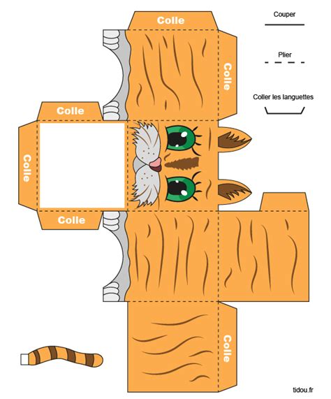 Chat Imprimer Et D Couper Tidou Fr