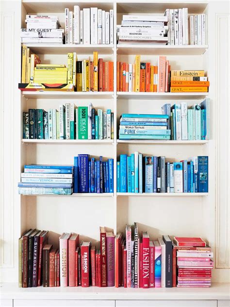 Color Coded Bookshelf Inspiration Bookshelf Organization Bookshelf