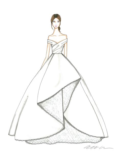 Allison Webb Wedding Dress Sketch Dress Design Sketches Dress