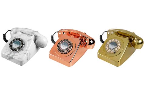 Retro 1960s 746 Telephone In Brass Copper And Marble By I Love Retro