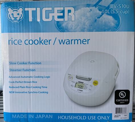 Japanese Tiger 5 5 Cup Micom Rice Cooker Warmer Model JBV S10U