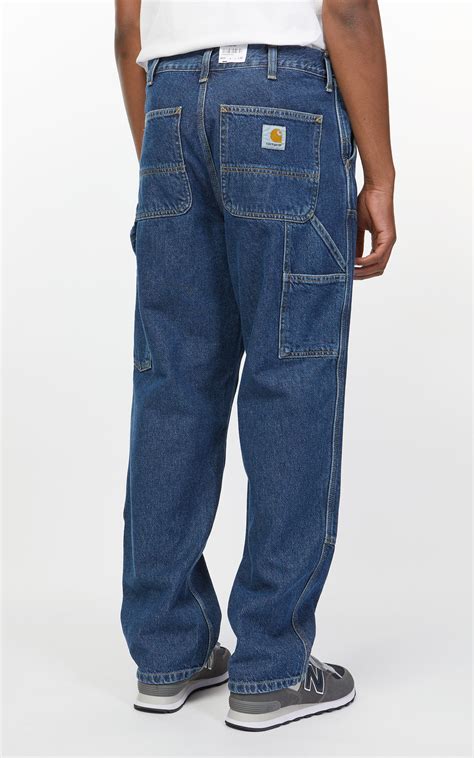 Carhartt Wip Double Knee Pant Fairfield Denim Stone Washed Blue Cultizm
