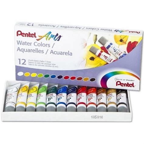 🏷️【tudo Sobre】→ Pentel Water Colors Tinta Aquarela Tubo 12 Cores Wfrs 2