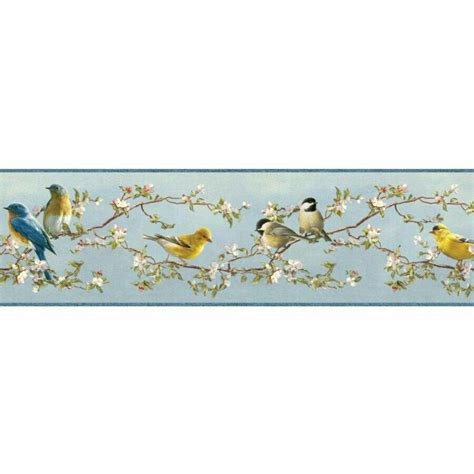 Wallpaper Border Song Birds On Mercari Floral Wallpaper Border