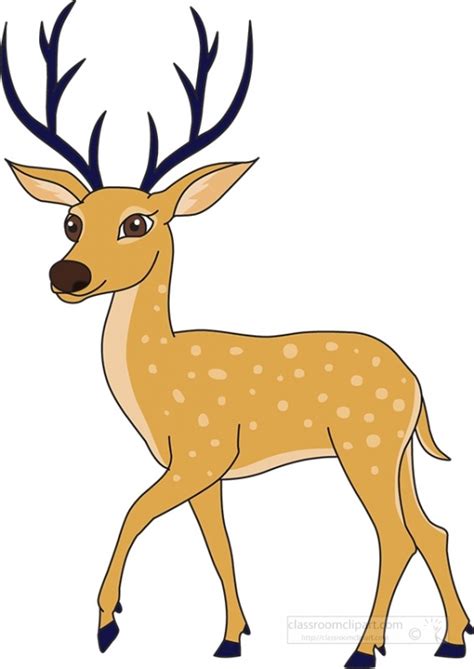 Deer Clipart Deer With Large Antlers Clipart