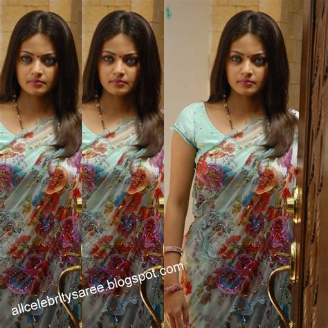 These Sarees Tollywood Celebrity Sneha Ullal With Lite Blue Color